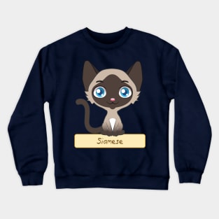 Siamese Cat Crewneck Sweatshirt